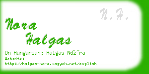 nora halgas business card